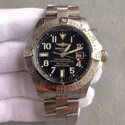 Copy Breitling Superocean Black Face Stainless Steel Watch Shop Online